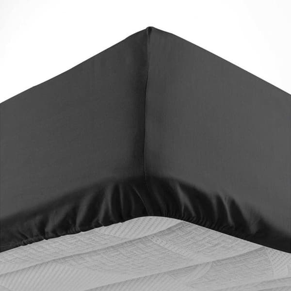 Drap Housse "Lina" 140x190cm Svart