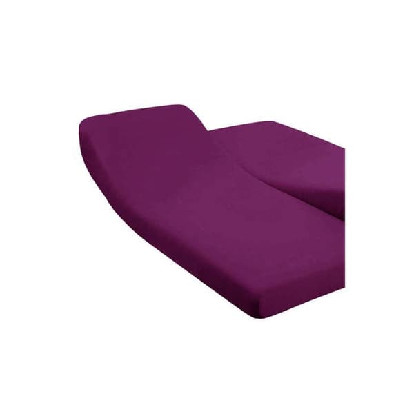 Lakan för justerbar säng - 140 x 190 cm - 100% bomull - 57 trådar - Tillverkad i Frankrike - Plommon