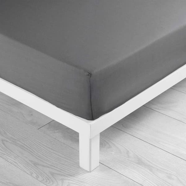 Drap hus 90x190 cm - DOUCEUR D'INTERIEUR - 100% bomull - Antracit - Enfärgad