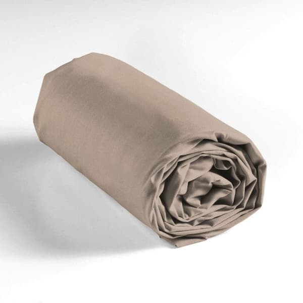 Draht påslakan 90x190 cm - Gummiband 30 cm - 100% bomull - Sand