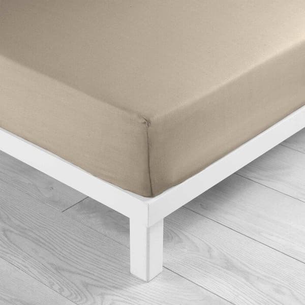 Draht påslakan 90x190 cm - Gummiband 30 cm - 100% bomull - Sand