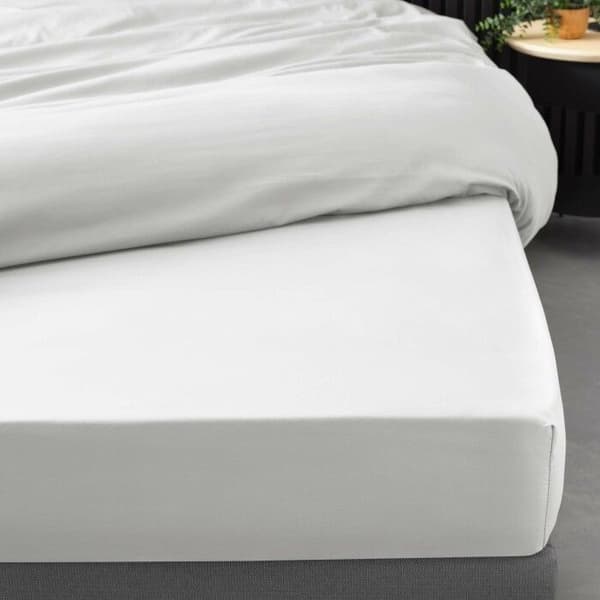 Bäddset - Percale - 180x200 cm - Madrasöverdrag 30 cm - 100% bomull - Vit