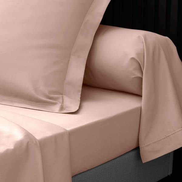 Draps Housse - Percale - 180x200 cm - 100% bomull - Huvud 30 cm - Färg Nude