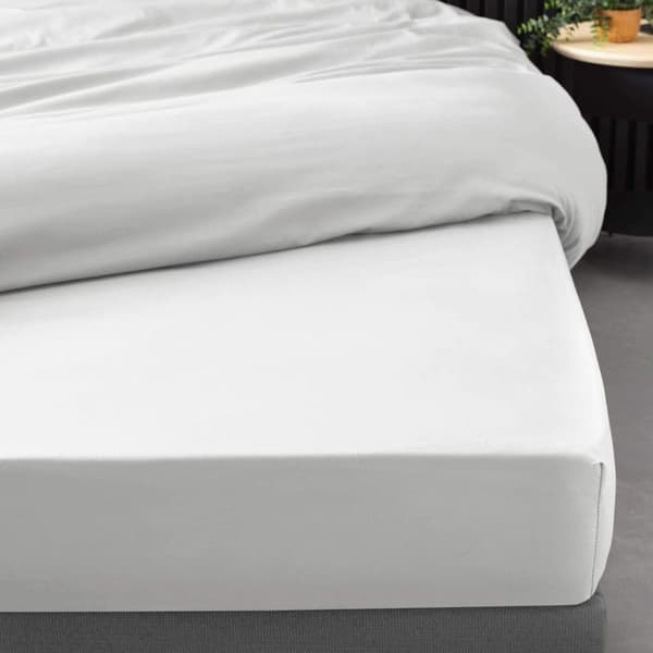 Bäddmadrass 140x190 cm - Percale 100% bomull - Gummiband 30 cm - Vit