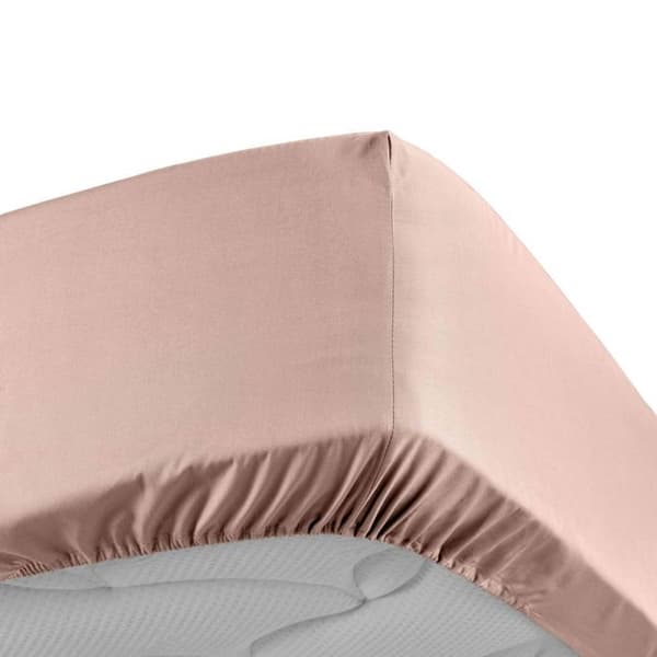 Drap housse 160x200 cm - Percale 100% bomull - Bonnet 30 cm - Nude - DOUCEUR D'INTERIEUR