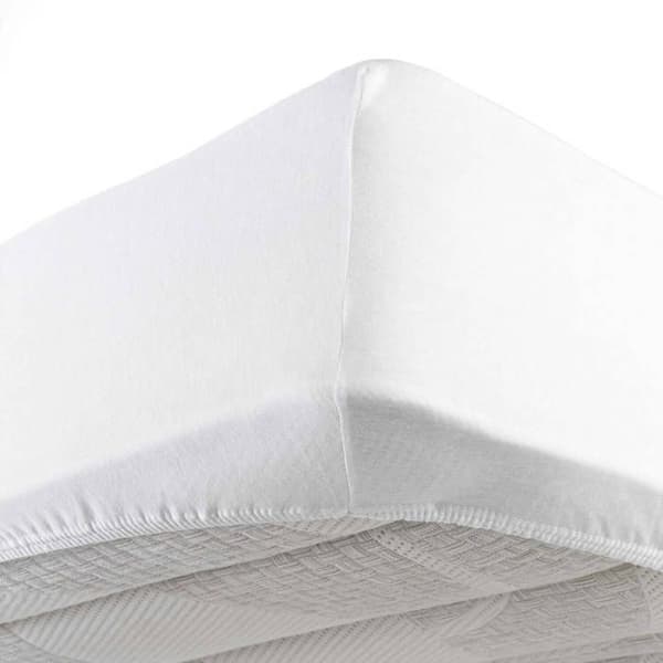 Drap housse - MARKE - 140 x 190 cm - jersey - vit - stor mudd.