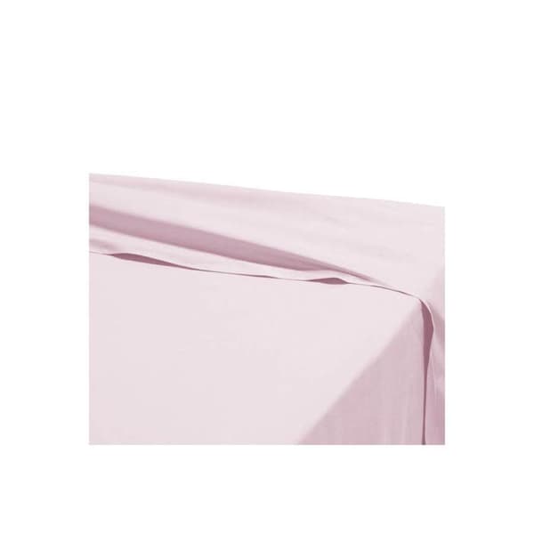 Drap plat - Tillverkad i Frankrike - 180 x 290 cm - 100% bomull - 57 trådar - Rosa