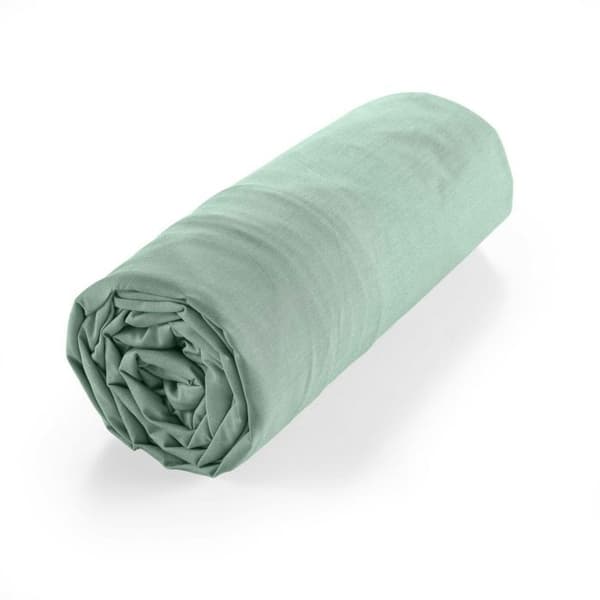 Drap Housse i Bomull "Biolina" 140x190cm Salvia