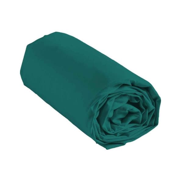 Drap Housse i Bomull "Biolina" 140x190cm Smaragd