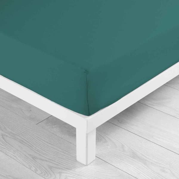 Drap Housse i Bomull "Biolina" 140x190cm Smaragd