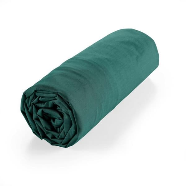 Drap Housse i Bomull "Biolina" 160x200cm Smaragd