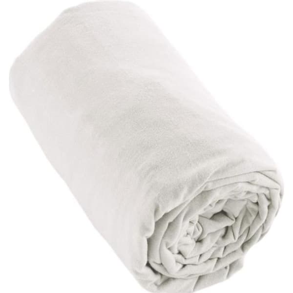 Drap housse flanell 100% bomull 140 x 190 cm CANDICE färg Snö