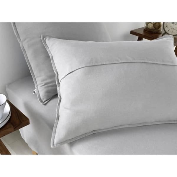 Drap housse flanell 100% bomull 180 x 200 cm CANDICE färg Brume
