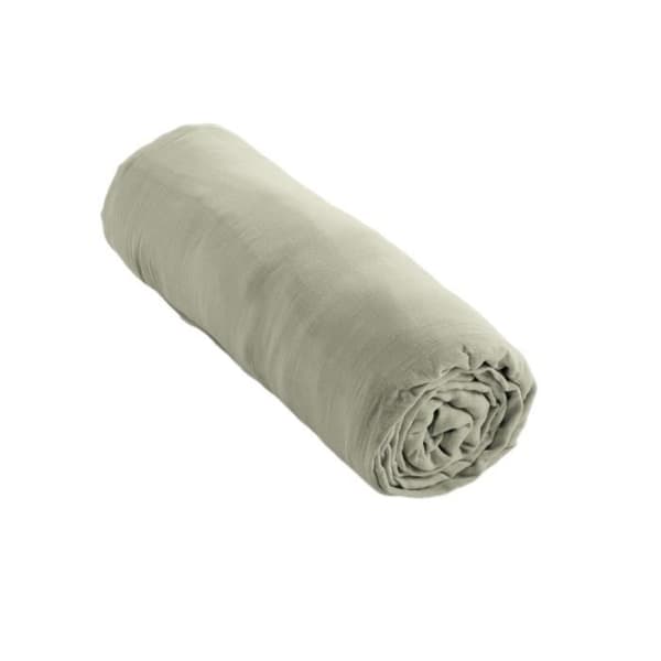 Drap housse Gaze de Coton 90 x 190 cm GAIA färg Grön av vatten