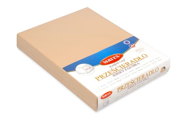 Jerseylagen PREMIUM med elastik 90x190, 90x200x30, mørk beige_16, MATEX