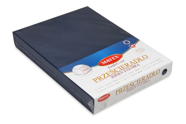 Jerseylakan PREMIUM med resår 90x190, 90x200x30, navy_47, MATEX