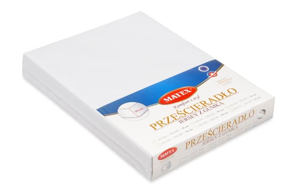 Jerseylakan PREMIUM med resår 150x190, 160x200x30, vit_01, MATEX