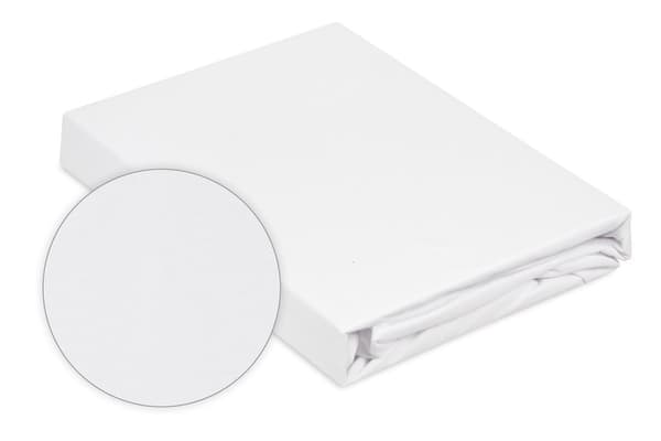 Jerseylakan PREMIUM med resår 150x190, 160x200x30, vit_01, MATEX