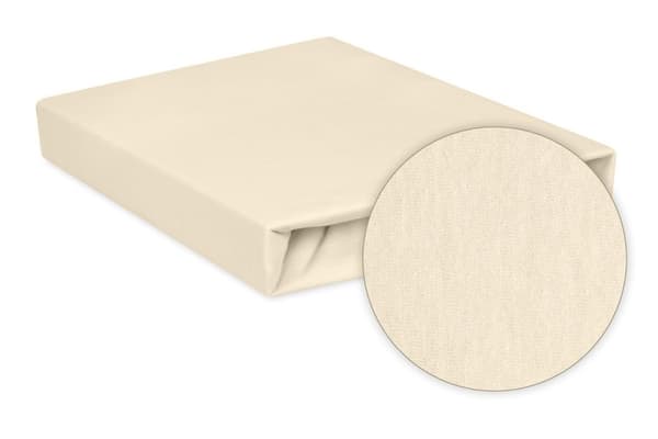 Jerseylagen PREMIUM med elastik 180x190, 180x200x30, ecru_02, MATEX