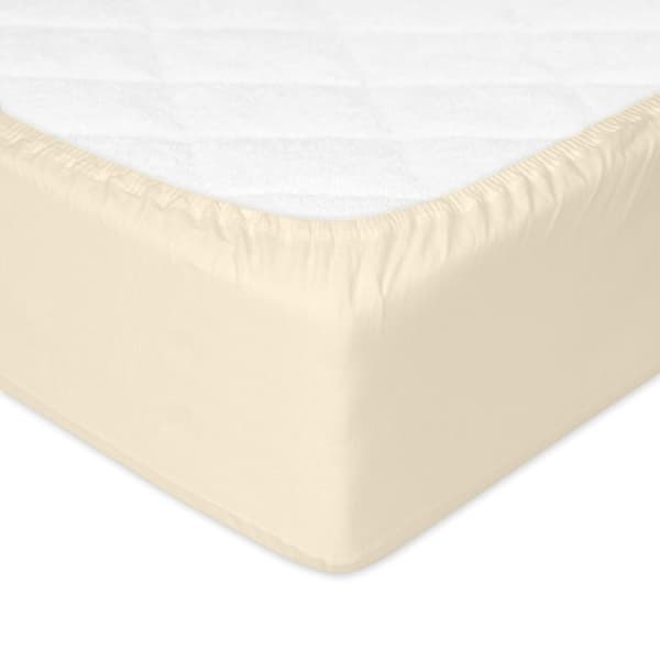 Jerseylagen PREMIUM med elastik 180x190, 180x200x30, ecru_02, MATEX
