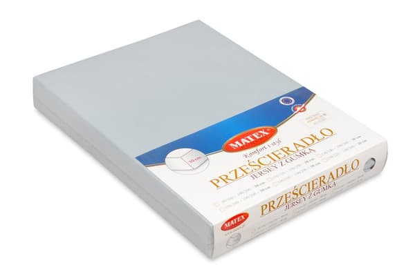 Jerseylakan PREMIUM med resår 190x210, 200x220x30, grey_42, MATEX