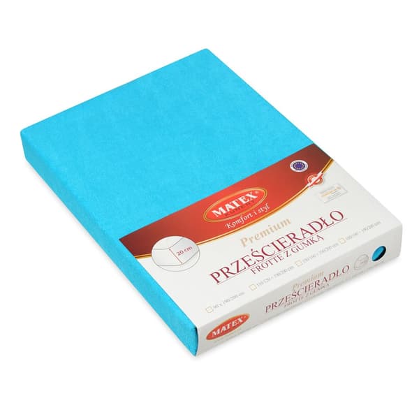 FROTTE PREMIUM istuva lakana 110x190, 120x200x20, turkoosi_31, MATEX