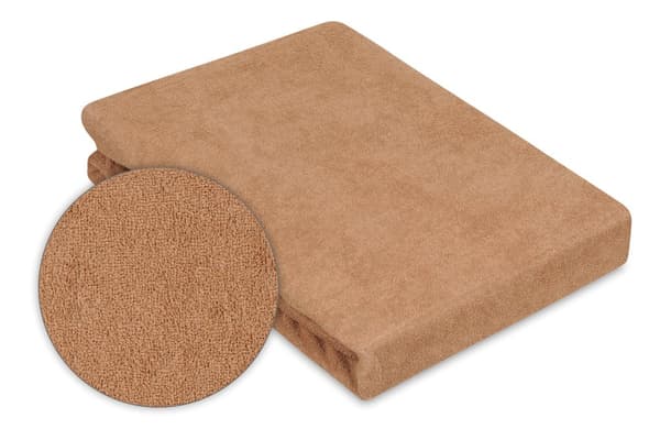 FROTTE PREMIUM lagen med elastik 110x190, 120x200x20 lysebrun_17 MATEX