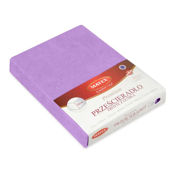 FROTTE PREMIUM sovitettu lakana 130x190, 140x200x20, violetti_19, MATEX