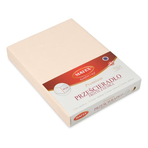 FROTTE PREMIUM lakan 150x190, 160x200x20, beige_15, MATEX