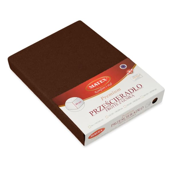 FROTTE PREMIUM lakan 150x190, 160x200x20, brown_18, MATEX