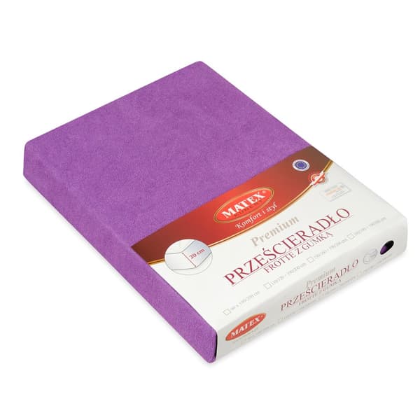 FROTTE PREMIUM dæklag 180x190, 180x200x20, mørk lilla_22, MATEX
