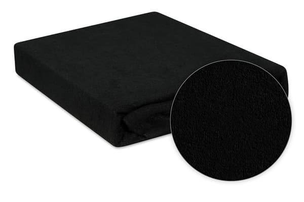 FROTTE PREMIUM lakan 180x190, 180x200x20, black_48, MATEX