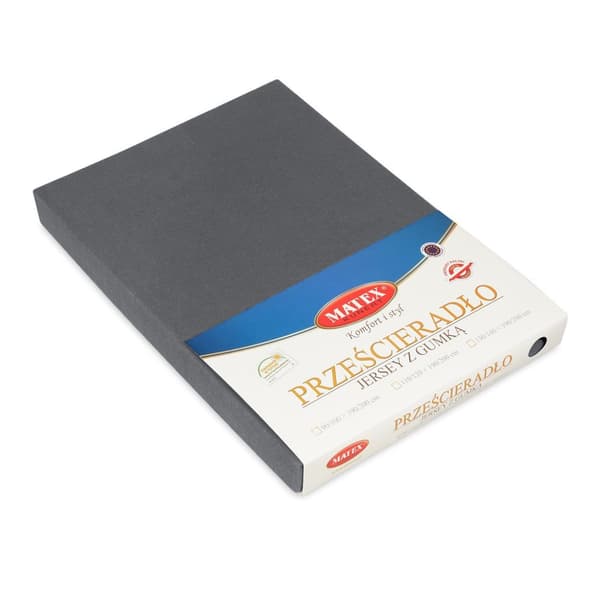 Jerseylagen PREMIUM med elastik 110x190, 120x200x20, graphite_45, MATEX