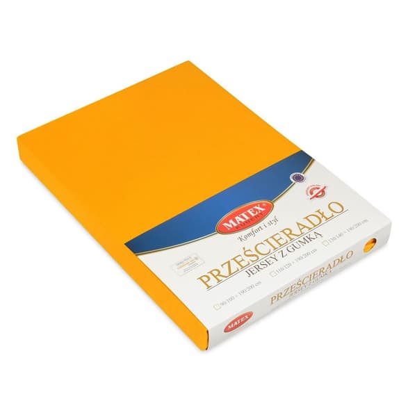 Jerseylakan PREMIUM med resår 130x190, 140x200x20, yellow_05, MATEX