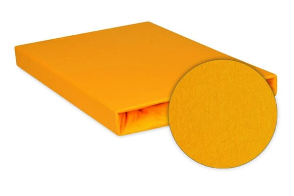 Jerseylakan PREMIUM med resår 130x190, 140x200x20, yellow_05, MATEX