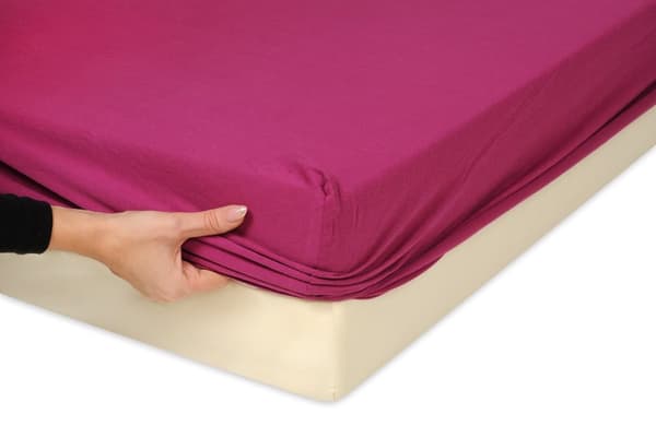 Jerseylakan PREMIUM med resår 150x190, 160x200x20, amaranth_11, MATEX