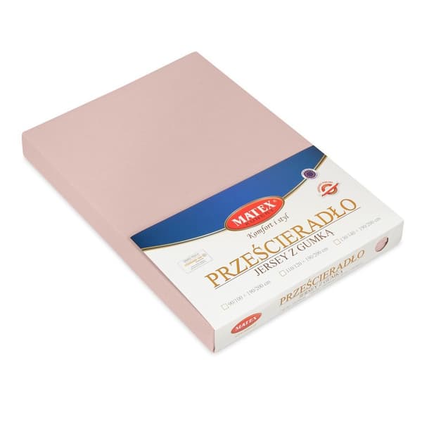 Jerseylagen PREMIUM med elastik 180x190, 180x200x20 dirty pink_12 MATEX