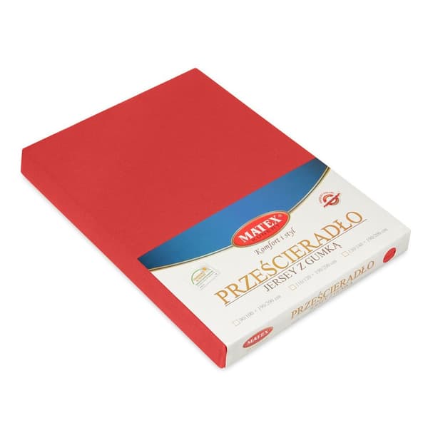 Jerseylagen PREMIUM med elastik 180x190, 180x200x20, red_14, MATEX