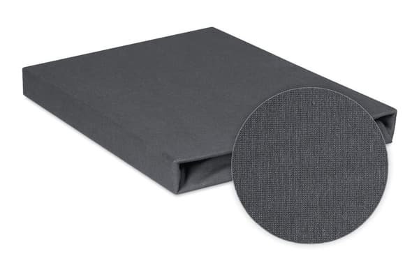 Jerseylakan PREMIUM med resår 180x190, 180x200x20, graphite_45, MATEX