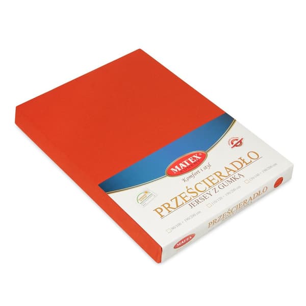 Jerseylakan PREMIUM med resår 190x210, 200x220x20, red_14, MATEX