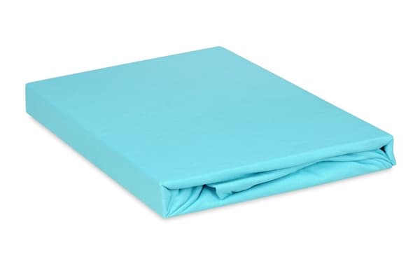 Jerseylakan PREMIUM med resår 190x210, 200x220x20, turquoise_31, MATEX