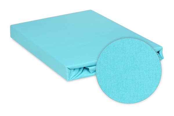 Jerseylakan PREMIUM med resår 190x210, 200x220x20, turquoise_31, MATEX
