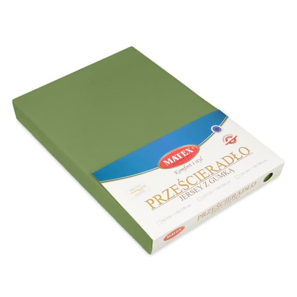 PREMIUM jerseylakana kuminauhalla 190x210, 200x220x20, green_35, MATEX