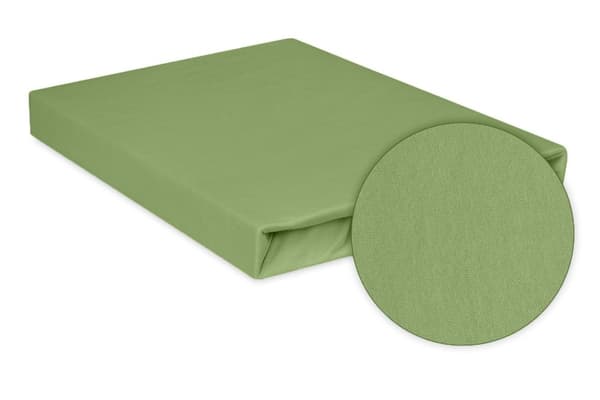 PREMIUM jerseylakana kuminauhalla 190x210, 200x220x20, green_35, MATEX