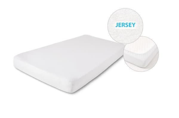Jerseylakan PREMIUM med resår 90x200, 100x200x20, vit_01, MATEX