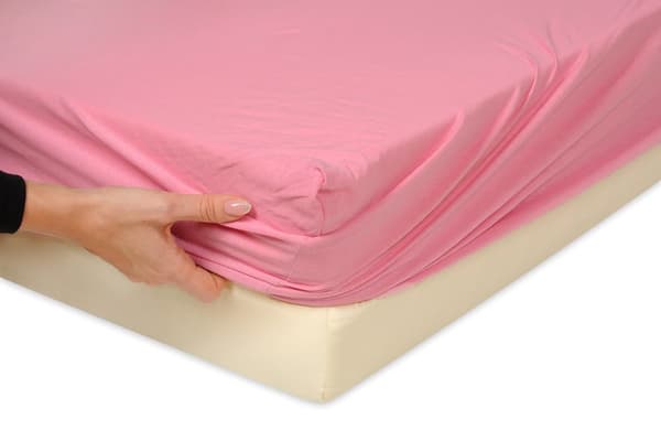 PREMIUM jerseylakana kuminauhalla 90x200, 100x200x20, pink_10, MATEX