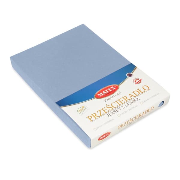 Jerseylakan PREMIUM med resår 90x200, 100x200x20, blue_25, MATEX