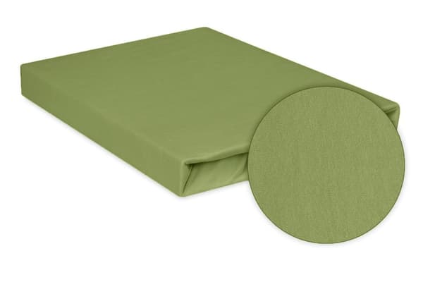 PREMIUM jerseylakana kuminauhalla 90x200, 100x200x20, green_35, MATEX