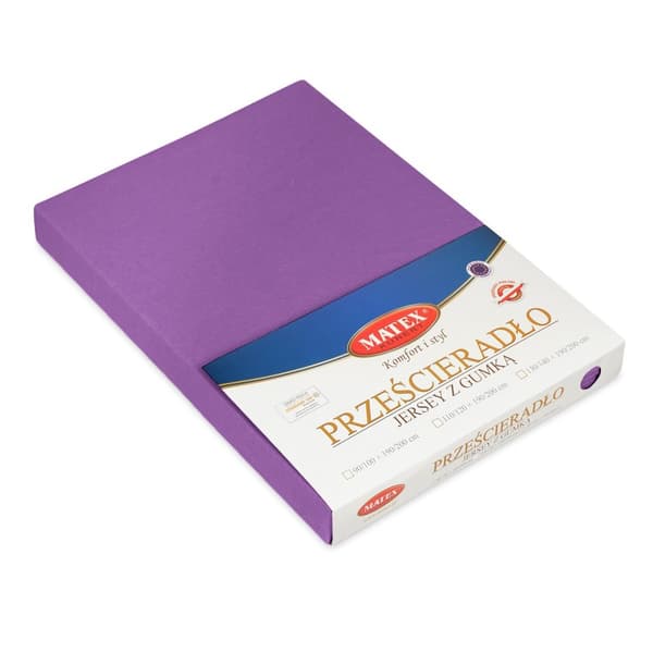 Jerseylakan PREMIUM med resår 90x200, 100x200x20, lila_23, MATEX