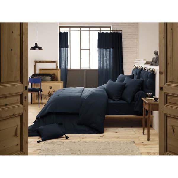 Drap housse Gaze de Coton 160 x 200 cm GAIA färg Minuit